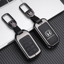 CKC-HONDA-A3-Z-GM, HONDA Zinc Alloy Key Cover with Keychain | Smart Key Fob Protector | Durable Anti-Scratch Metal Case