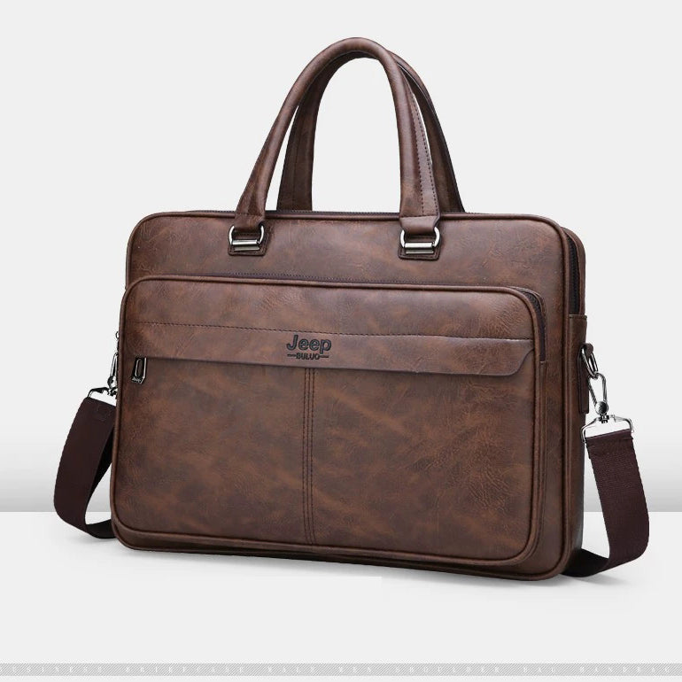 HB-8015 , 14 Inch Leather Laptop Bag,Briefcase for Men,Men's messenger bag