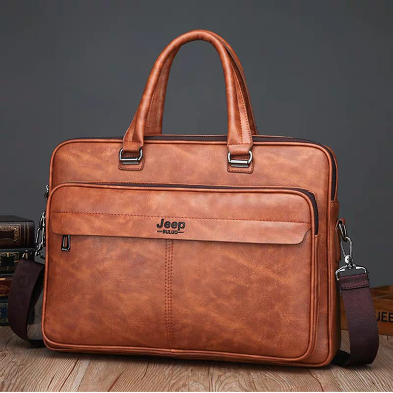 HB-8015 , 14 Inch Leather Laptop Bag,Briefcase for Men,Men's messenger bag