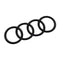 AD-4RC-249-FB, Audi badge cover, Audi emblem cover, Audi four rings cover, Audi logo overlay, Audi car accessories, Audi badge protector, Audi trim cover, Audi styling parts, Audi rings upgrade, Audi front rear badge cover.