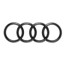 AD-4RC-249-FB, Audi badge cover, Audi emblem cover, Audi four rings cover, Audi logo overlay, Audi car accessories, Audi badge protector, Audi trim cover, Audi styling parts, Audi rings upgrade, Audi front rear badge cover.