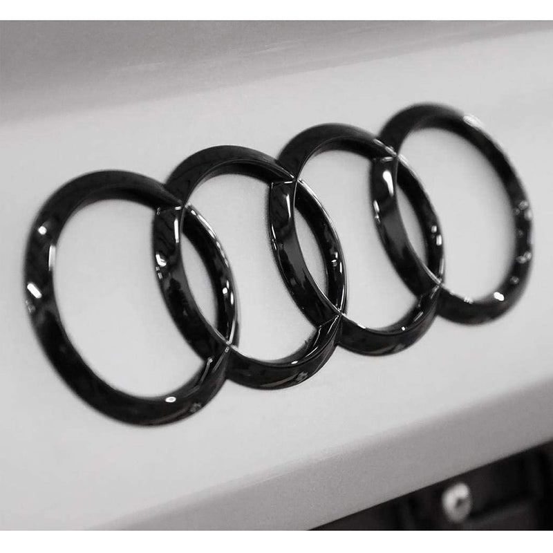 AD-4RC-249-FB, Audi badge cover, Audi emblem cover, Audi four rings cover, Audi logo overlay, Audi car accessories, Audi badge protector, Audi trim cover, Audi styling parts, Audi rings upgrade, Audi front rear badge cover.