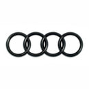 AD-4RC-249-FB, Audi badge cover, Audi emblem cover, Audi four rings cover, Audi logo overlay, Audi car accessories, Audi badge protector, Audi trim cover, Audi styling parts, Audi rings upgrade, Audi front rear badge cover.