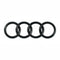 AD-4RC-192-CV-RB, Audi badge cover, Audi emblem cover, Audi four rings cover, Audi logo overlay, Audi car accessories, Audi badge protector, Audi trim cover, Audi styling parts, Audi rings upgrade, Audi front rear badge cover- curved