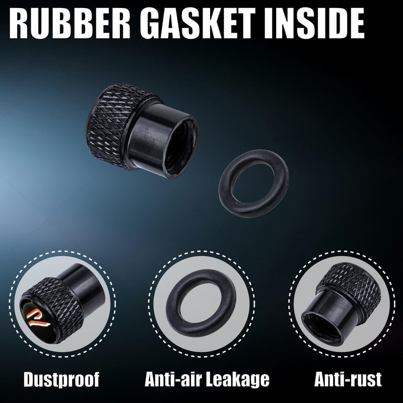 AVC-005-VW-R-02 ,4PCS Rline Emblem Chrome Diamond Knurled Aluminium Tyre Air Valve Caps