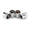 AVC-005-VW-R-02 ,4PCS Rline Emblem Chrome Diamond Knurled Aluminium Tyre Air Valve Caps