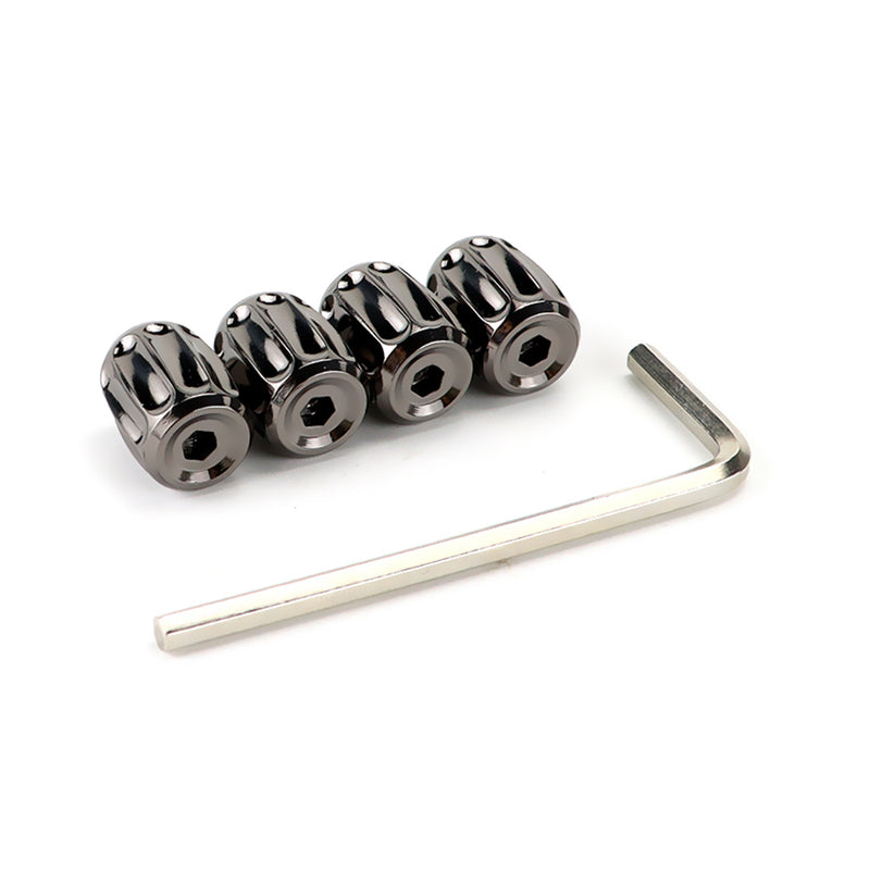 AVC-010, Sport Bullet Tire Valve Stem Caps, 4PCS Aluminum Wheel Valve Stem Covers with Anti Theft Design, Dust Proof Stem Air Cap with Rubber Ring, Universal for Car, Auto, Motorcycles, Bicycles With Allen Key,Anti-theft