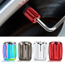 AVC-010, Sport Bullet Tire Valve Stem Caps, 4PCS Aluminum Wheel Valve Stem Covers with Anti Theft Design, Dust Proof Stem Air Cap with Rubber Ring, Universal for Car, Auto, Motorcycles, Bicycles With Allen Key,Anti-theft