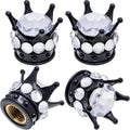 AVC-016,4 Pieces Crown Tire Valve Stem Caps Bling Handmade Crystal Rhinestone Universal Chrome Crown Vehicle Car Tire Caps Covers, Attractive Accessories for Car