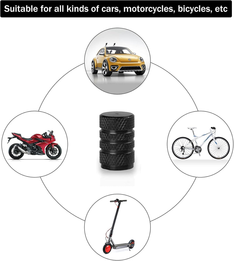 AVC-012, imix home-5PCS All Brand Emblem Aluminium Tyre Air Valve Caps with O Rubber Seal,Corrosion Resistant,No air Leaking,Dustproof,Universal Stem Covers for Cars Trucks Motorcycles SUVs and Bikes