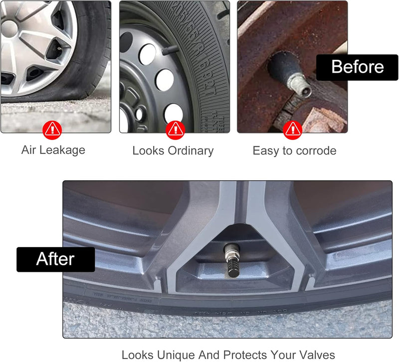 AVC-012, imix home-5PCS All Brand Emblem Aluminium Tyre Air Valve Caps with O Rubber Seal,Corrosion Resistant,No air Leaking,Dustproof,Universal Stem Covers for Cars Trucks Motorcycles SUVs and Bikes