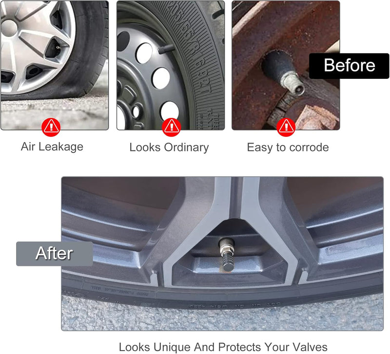 AVC-012, imix home-5PCS All Brand Emblem Aluminium Tyre Air Valve Caps with O Rubber Seal,Corrosion Resistant,No air Leaking,Dustproof,Universal Stem Covers for Cars Trucks Motorcycles SUVs and Bikes