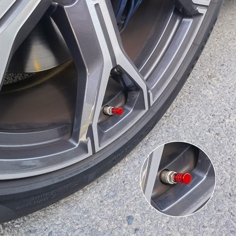 AVC-012, imix home-5PCS All Brand Emblem Aluminium Tyre Air Valve Caps with O Rubber Seal,Corrosion Resistant,No air Leaking,Dustproof,Universal Stem Covers for Cars Trucks Motorcycles SUVs and Bikes