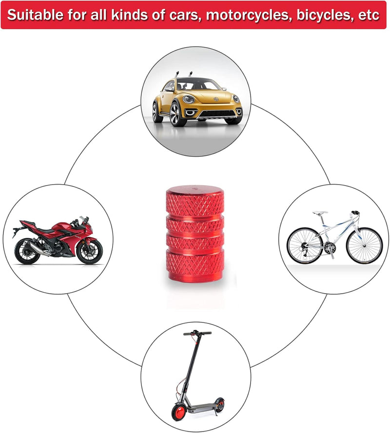 AVC-012, imix home-5PCS All Brand Emblem Aluminium Tyre Air Valve Caps with O Rubber Seal,Corrosion Resistant,No air Leaking,Dustproof,Universal Stem Covers for Cars Trucks Motorcycles SUVs and Bikes