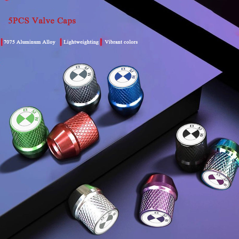 AVC-015, imix home-5PCS All Brand Emblem Aluminium Tyre Air Valve Caps -Premium Alloy, Luxury Finish