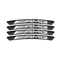 AWE-AMG-01, 4PCS 3D Wheel hub Stickers Decorative Stickers AMG Sticker car Logo Badge Stickers Aluminum Alloy Material for All Mercedes-Benz Models Accessories