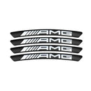 AWE-AMG-01, 4PCS 3D Wheel hub Stickers Decorative Stickers AMG Sticker car Logo Badge Stickers Aluminum Alloy Material for All Mercedes-Benz Models Accessories