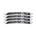 AWE-AMG-01, 4PCS 3D Wheel hub Stickers Decorative Stickers AMG Sticker car Logo Badge Stickers Aluminum Alloy Material for All Mercedes-Benz Models Accessories