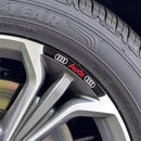AWE-AUDI-01, 4PCS 3D Wheel hub Stickers Decorative Stickers, Aluminum Alloy Material for All AUDI Models Accessories