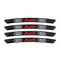 AWE-AUDI-01, 4PCS 3D Wheel hub Stickers Decorative Stickers, Aluminum Alloy Material for All AUDI Models Accessories