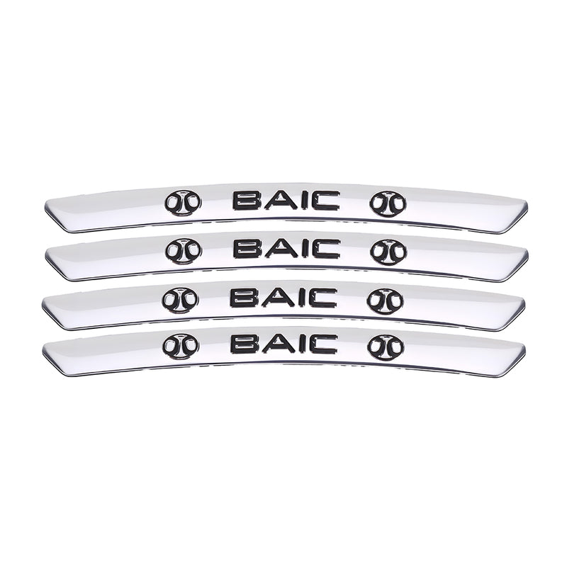 AWE-BAIC-01, 4PCS 3D Wheel Hub Stickers Decorative Stickers, Aluminum Alloy Material for All BAIC Models Accessories