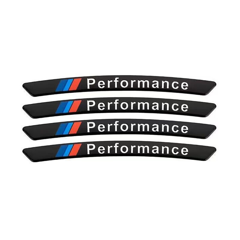 AWE-BM-01, 4PCS 3D Wheel hub Stickers Decorative Stickers M Sticker car Logo Badge Stickers Aluminum Alloy Material for All BMW Models Accessories