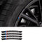 AWE-BM-01, 4PCS 3D Wheel hub Stickers Decorative Stickers M Sticker car Logo Badge Stickers Aluminum Alloy Material for All BMW Models Accessories
