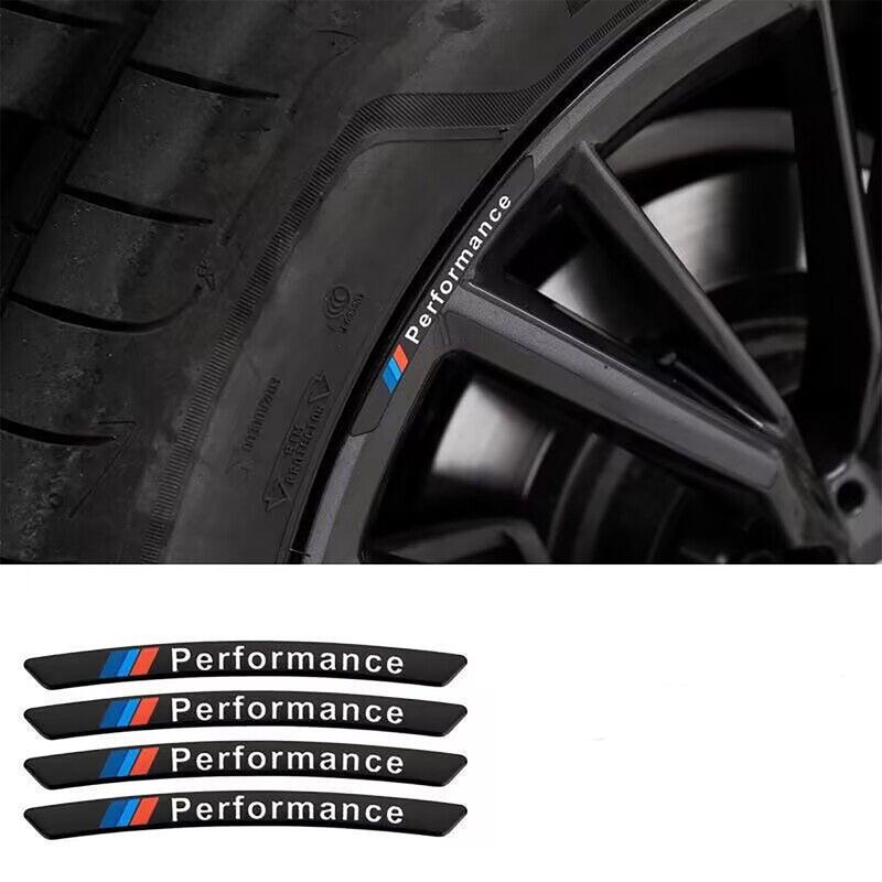 AWE-BM-01, 4PCS 3D Wheel hub Stickers Decorative Stickers M Sticker car Logo Badge Stickers Aluminum Alloy Material for All BMW Models Accessories