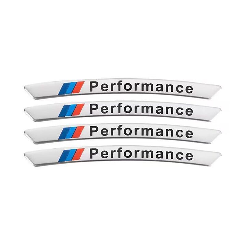 AWE-BM-01, 4PCS 3D Wheel hub Stickers Decorative Stickers M Sticker car Logo Badge Stickers Aluminum Alloy Material for All BMW Models Accessories