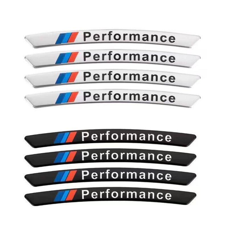 AWE-BM-01, 4PCS 3D Wheel hub Stickers Decorative Stickers M Sticker car Logo Badge Stickers Aluminum Alloy Material for All BMW Models Accessories