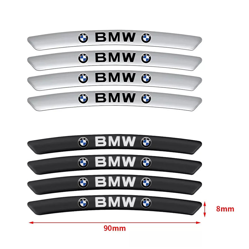 AWE-BM-01, 4PCS 3D Wheel hub Stickers Decorative Stickers M Sticker car Logo Badge Stickers Aluminum Alloy Material for All BMW Models Accessories