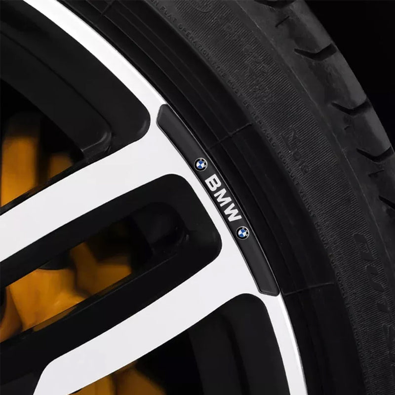 AWE-BMW-02, 4PCS 3D Wheel hub Stickers Decorative Stickers M Sticker car Logo Badge Stickers Aluminum Alloy Material for All BMW Models Accessories