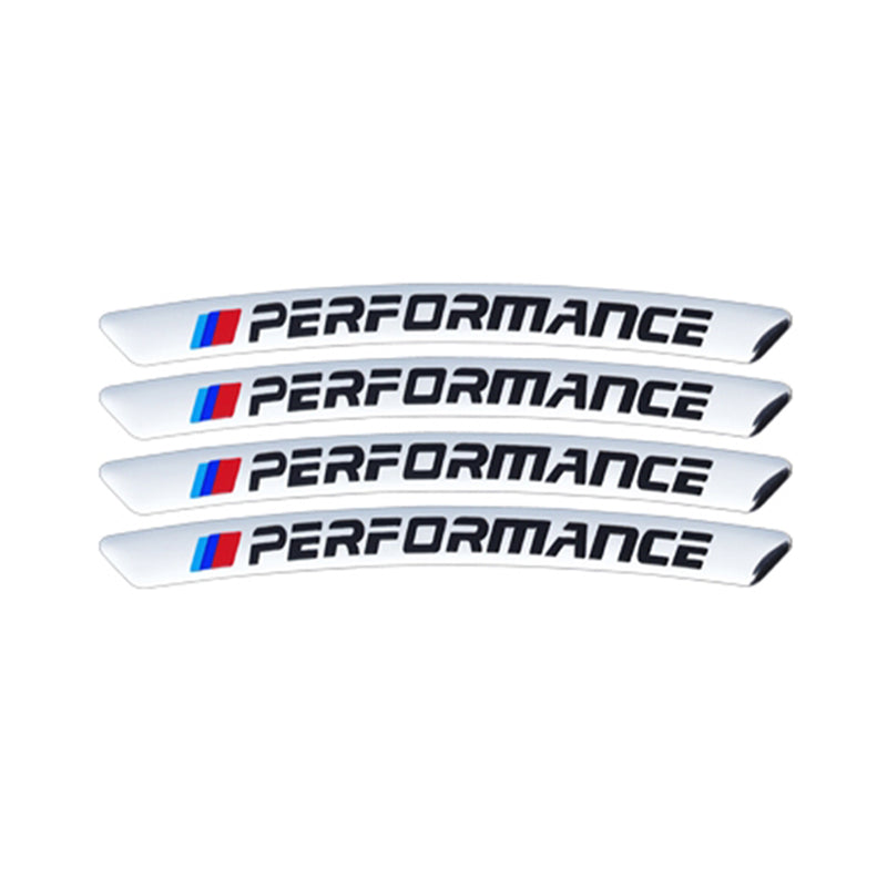 AWE-BMW-03, 4PCS 3D Wheel hub Stickers Decorative Stickers M Sticker car Logo Badge Stickers Aluminum Alloy Material for All BMW Models Accessories