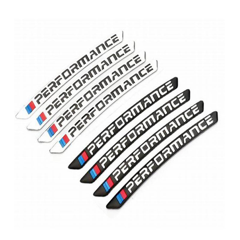 AWE-BMW-03, 4PCS 3D Wheel hub Stickers Decorative Stickers M Sticker car Logo Badge Stickers Aluminum Alloy Material for All BMW Models Accessories