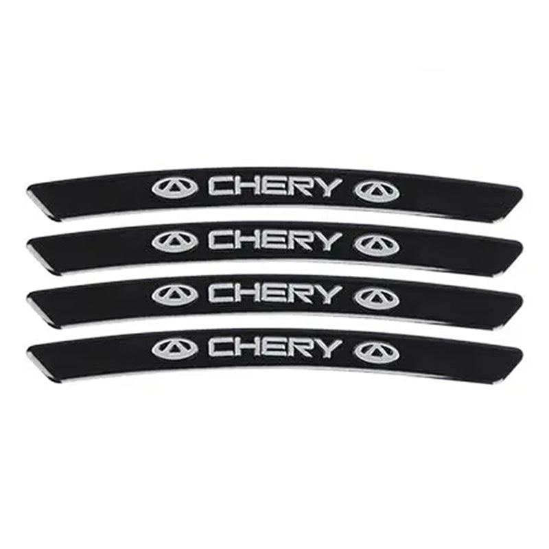 AWE-CHERY-01, 4PCS 3D Wheel Hub Stickers Decorative Stickers, Aluminum Alloy Material for All CHERY Models Accessories