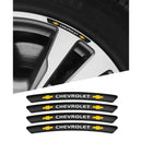 AWE-CHEVROLET-01, 4PCS 3D Wheel Hub Stickers Decorative Stickers, Aluminum Alloy Material for All CHEVROLET Models Accessories