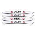AWE-FIAT-01, 4PCS 3D Wheel Hub Stickers Decorative Stickers, Aluminum Alloy Material for All  Models Accessories
