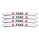 AWE-FIAT-01, 4PCS 3D Wheel Hub Stickers Decorative Stickers, Aluminum Alloy Material for All  Models Accessories