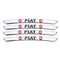 AWE-FIAT-01, 4PCS 3D Wheel Hub Stickers Decorative Stickers, Aluminum Alloy Material for All  Models Accessories