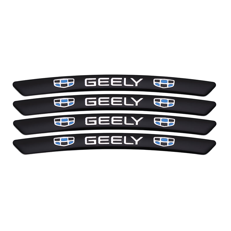 AWE-GEELY-01, 4PCS 3D Wheel Hub Stickers Decorative Stickers, Aluminum Alloy Material for All GEELY Models Accessories