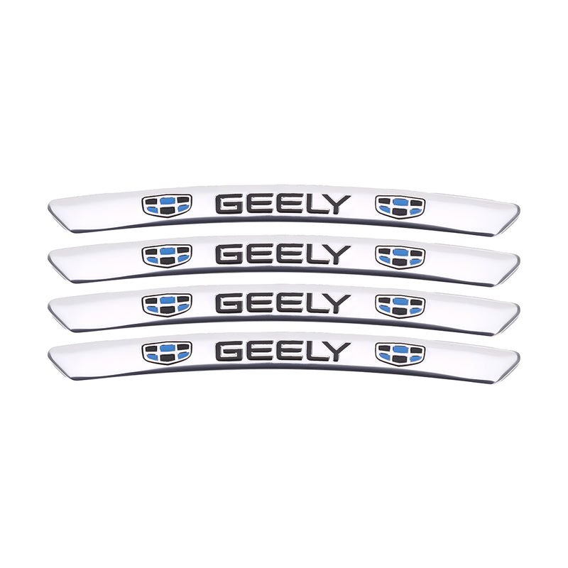 AWE-GEELY-01, 4PCS 3D Wheel Hub Stickers Decorative Stickers, Aluminum Alloy Material for All GEELY Models Accessories