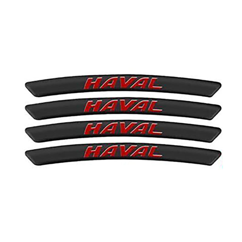 AWE-HAVAL-01, 4PCS 3D Wheel Hub Stickers Decorative Stickers, Aluminum Alloy Material for All HAVAL Models Accessories