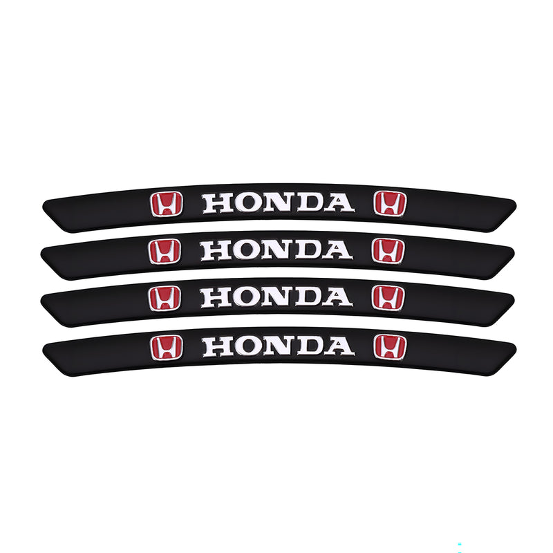 AWE-HONDA-01, 4PCS 3D Wheel Hub Stickers Decorative Stickers, Aluminum Alloy Material for All HONDA Models Accessories