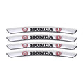 AWE-HONDA-01, 4PCS 3D Wheel Hub Stickers Decorative Stickers, Aluminum Alloy Material for All HONDA Models Accessories