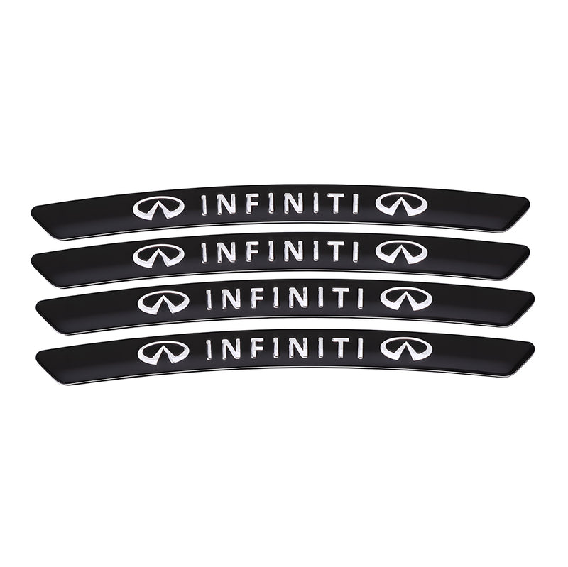 AWE-INFINITI-01, 4PCS 3D Wheel Hub Stickers Decorative Stickers, Aluminum Alloy Material for All INFINITI Models Accessories