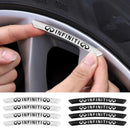 AWE-INFINITI-01, 4PCS 3D Wheel Hub Stickers Decorative Stickers, Aluminum Alloy Material for All INFINITI Models Accessories