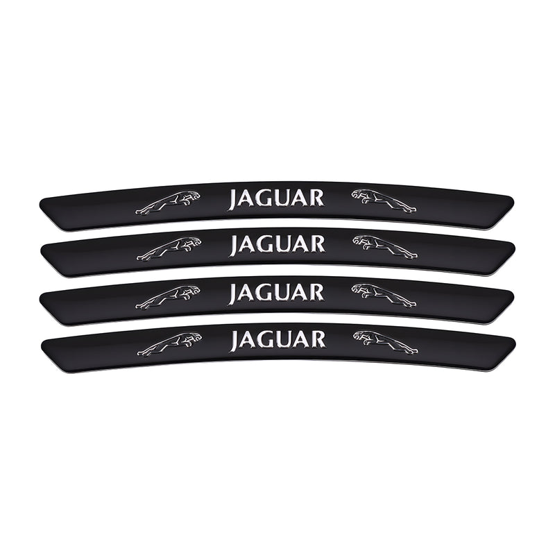 AWE-JAGUAR-01, 4PCS 3D Wheel Hub Stickers Decorative Stickers, Aluminum Alloy Material for All JAGUAR Models Accessories