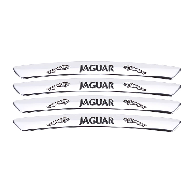 AWE-JAGUAR-01, 4PCS 3D Wheel Hub Stickers Decorative Stickers, Aluminum Alloy Material for All JAGUAR Models Accessories