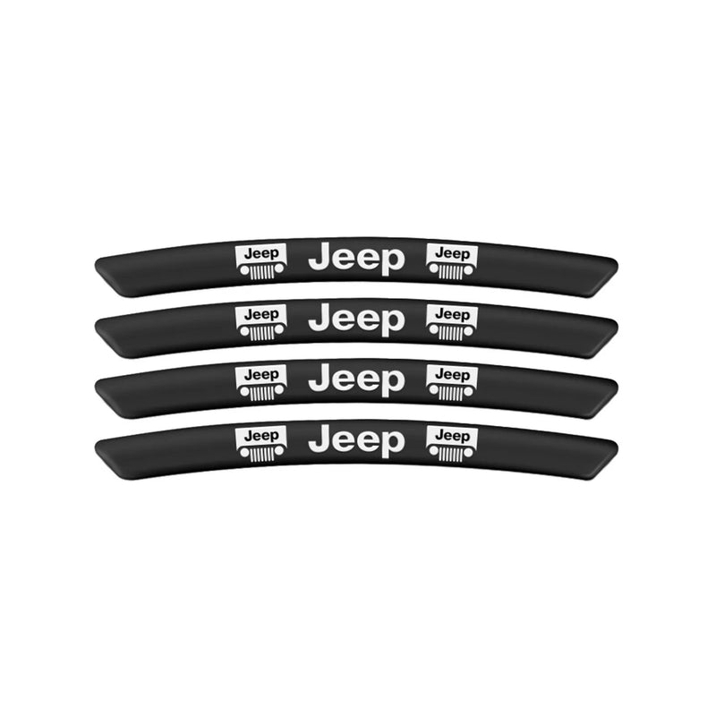 AWE-JEEP-01, 4PCS 3D Wheel hub Stickers Decorative Stickers, Aluminum Alloy Material for All JEEP Models Accessories