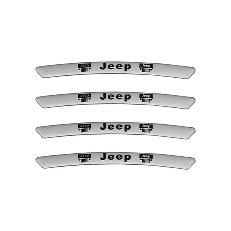 AWE-JEEP-01, 4PCS 3D Wheel hub Stickers Decorative Stickers, Aluminum Alloy Material for All JEEP Models Accessories